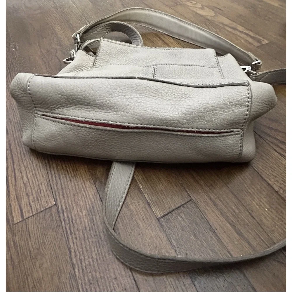 Hammitt Bryant Medium bag is crafted from grey pebbled leather Silver Rivets Med